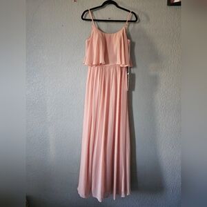 NWT Revelry Bridesmaids Dress Pink Size 4 Zipper Polyester